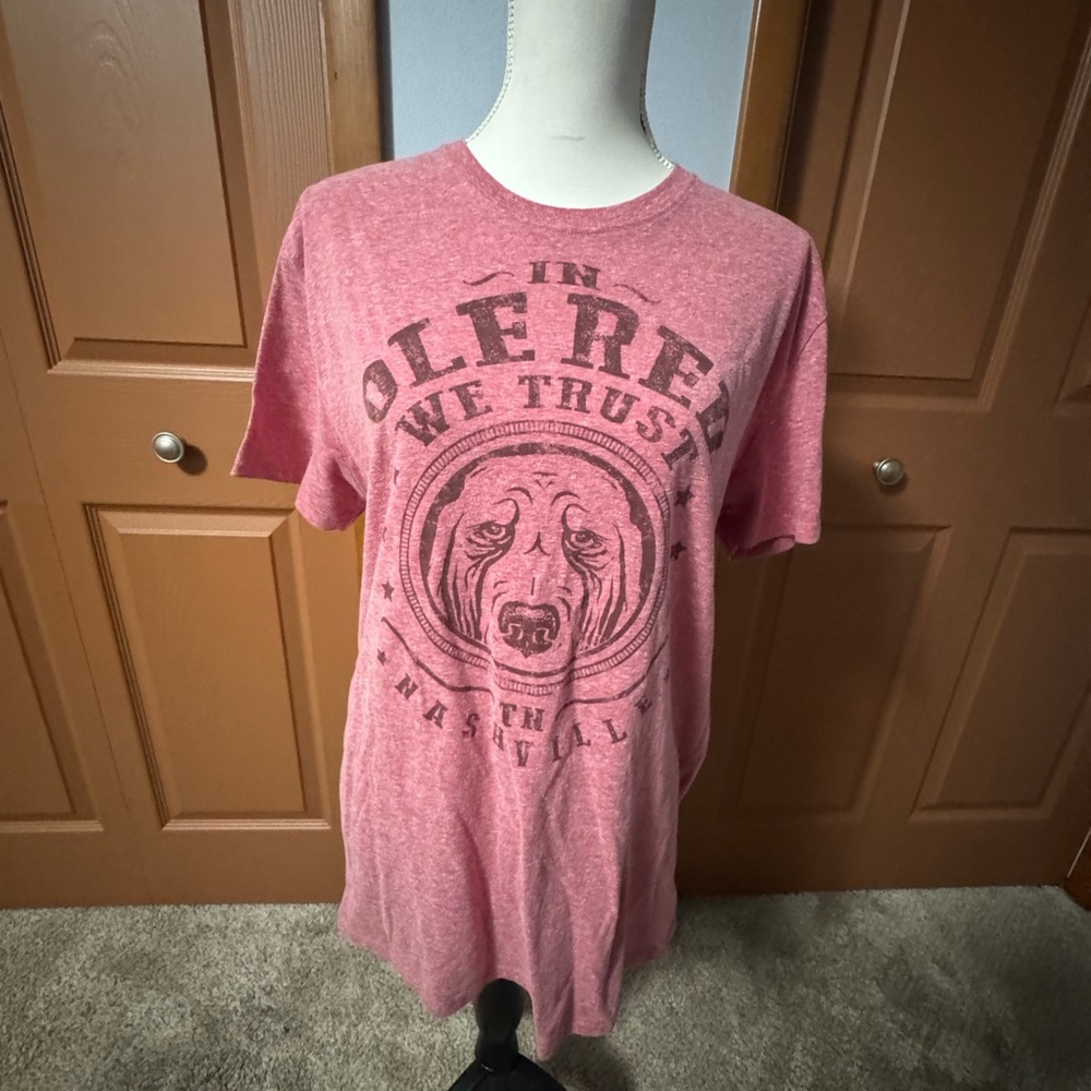 Ole Red Heather Red Graphic Tee - Crew Neck